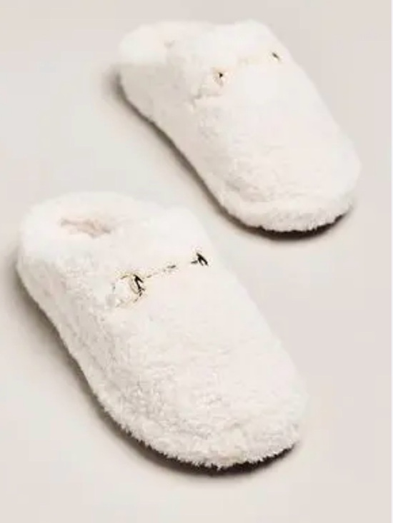 Anthropologie Shoes - Anthropologie Sherpa Fleece Bit Scuff Slippers